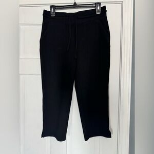 Black Cropped Jogger Pants